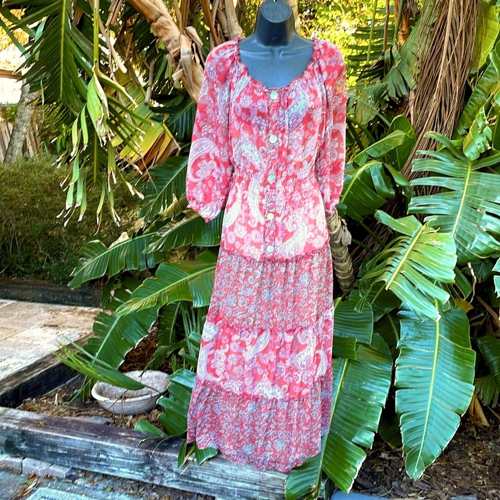 anthropologie, Figueroa, and flower off shoulder dress